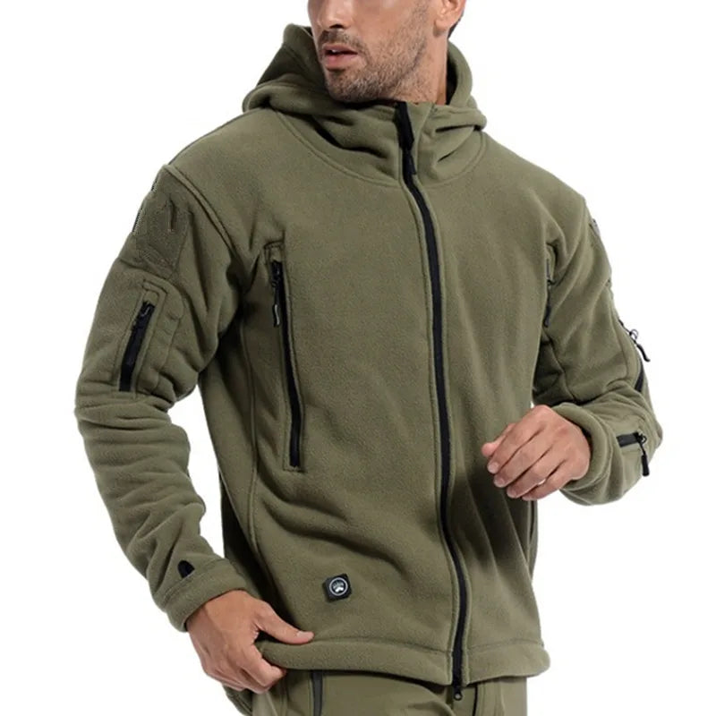 Hooded military winter jacket