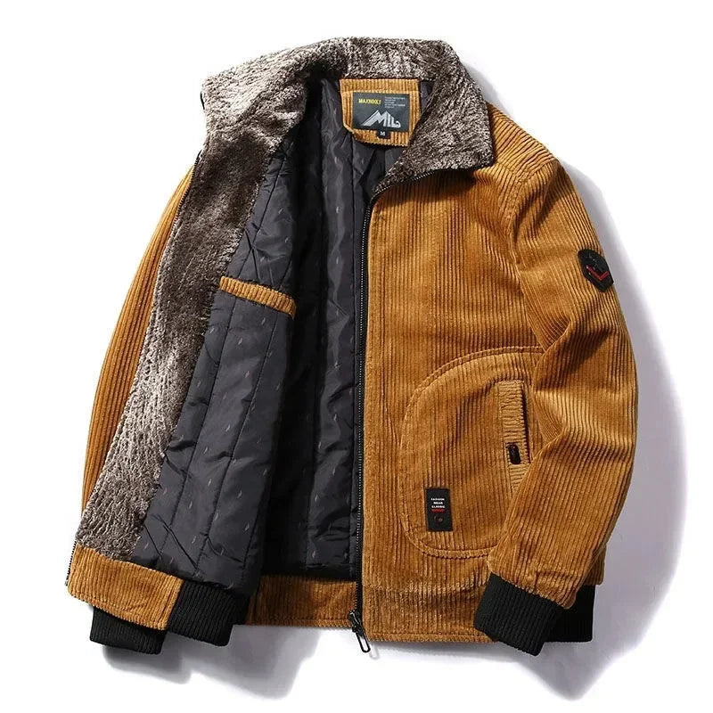 Men's thermal velvet winter jacket